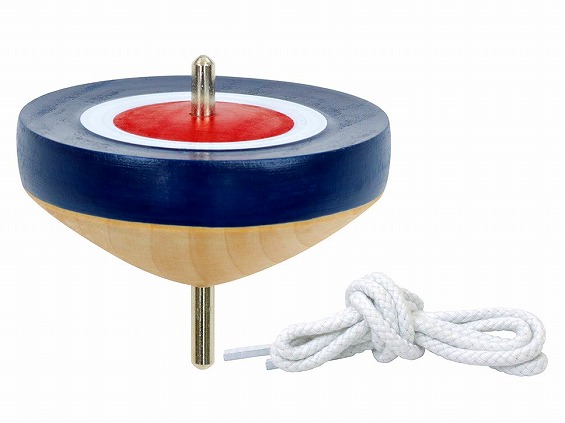 カラー木こま 鉄芯 (62㎜) ひも付き