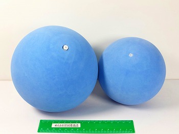 まりつき用天然ゴムまり　青　6インチ/5インチ