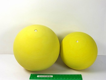 まりつき用天然ゴムまり　黄　6インチ/5インチ